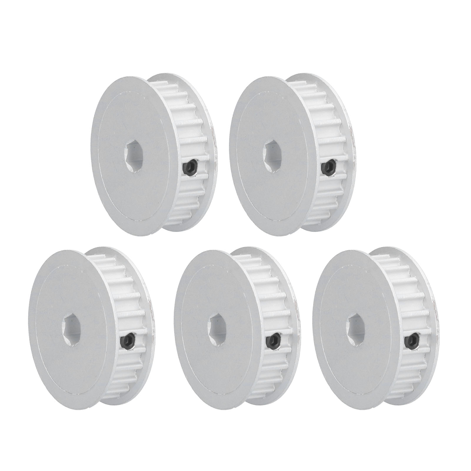 5 Stück Zahnriemenscheiben, Synchron, 24 Zähne, 8 Mm Sechskantkern, 5 Mm Teilung Für Htd 5414‑4008‑0024