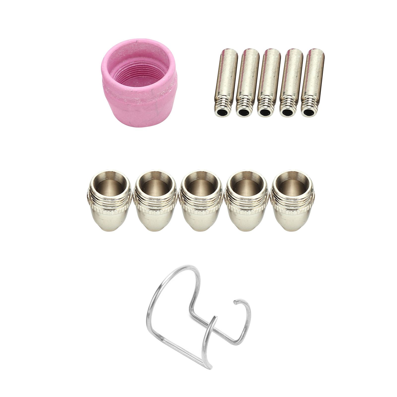 Verbrauchsmaterialien-set Für Plasmaschneidbrenner: Elektrode, Kontaktspitze, Keramikdüse Sg‑55, Ag‑60, Wsd‑60p (12 Stück)