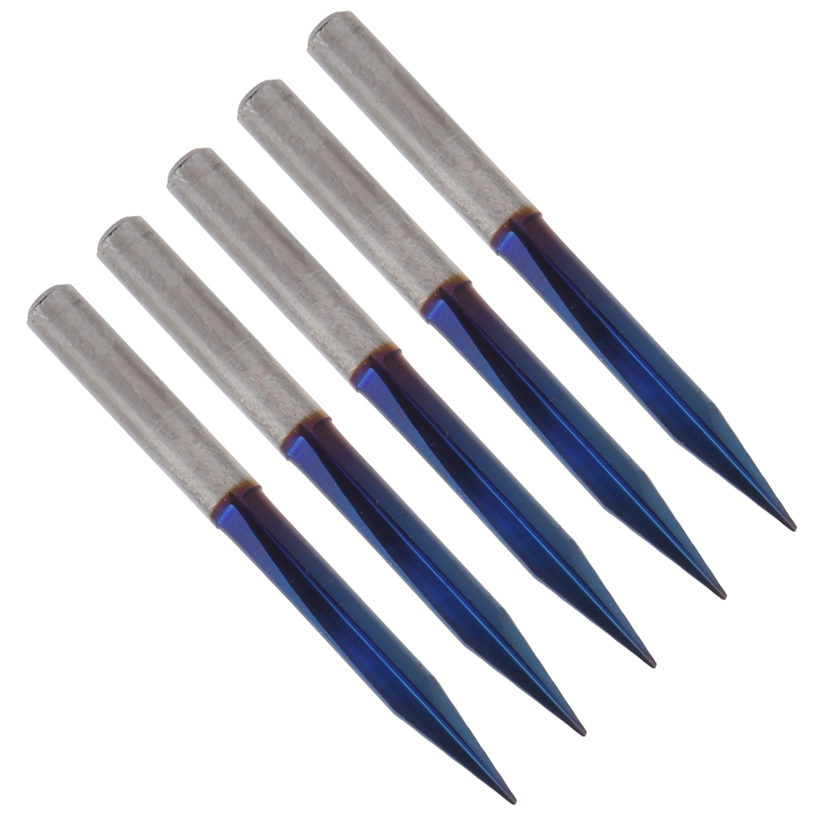 5-teiliger V-förmiger Gravierfräser Mit 2 Geraden Schneiden, 4 Mm Schaft, Wolframstahl, 4 X 0,4 X 25