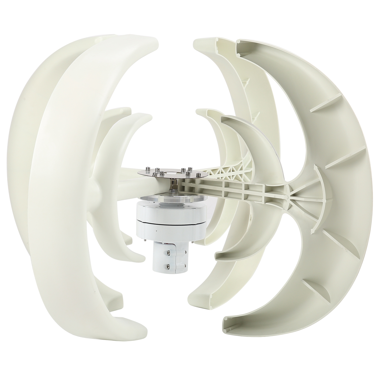 Windgenerator, 4-flügelig, Doppelwandig, Laternenform, Stromerzeugungsanlage, 800 W (48 V)
