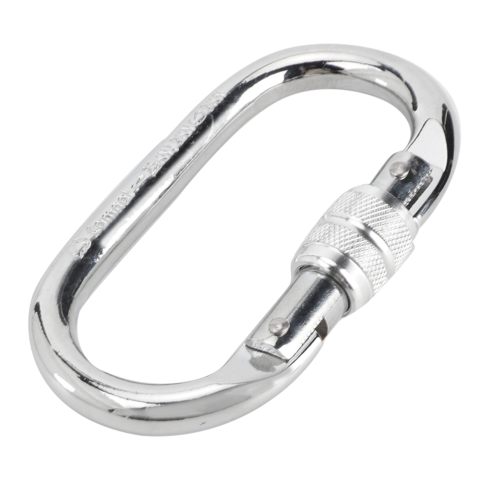 Sicherheitsverschluss O-förmige Schnalle Outdoor-kletter-rettungskarabiner Silber