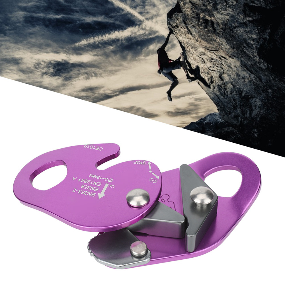 Selbstbremsender Abseilring Für 9-13 Mm Seile, Klemme, Rettungsring, Kletterausrüstung, Lila
