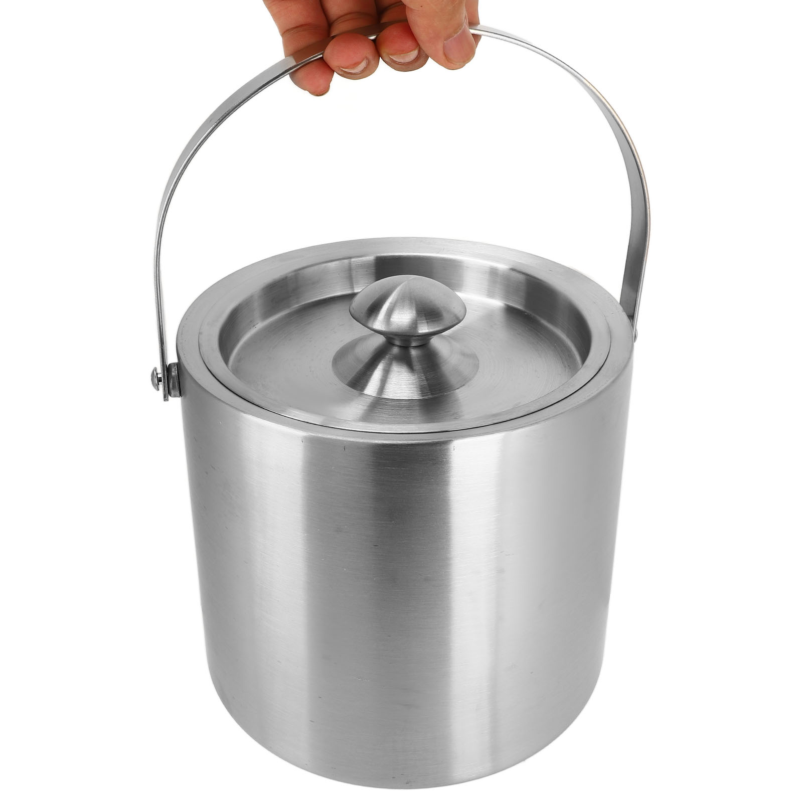 3l Doppelwandiger, Isolierter Eisbehälter Aus Edelstahl Mit Deckel, Ideal Für Bier Und Champagner.