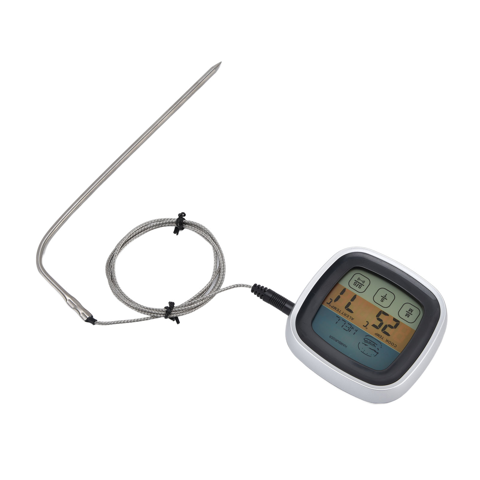 Digitales Fleischthermometer, Wasserdichtes Edelstahl-lebensmittelthermometer Mit Grilltemperatursonde Zum Kochen