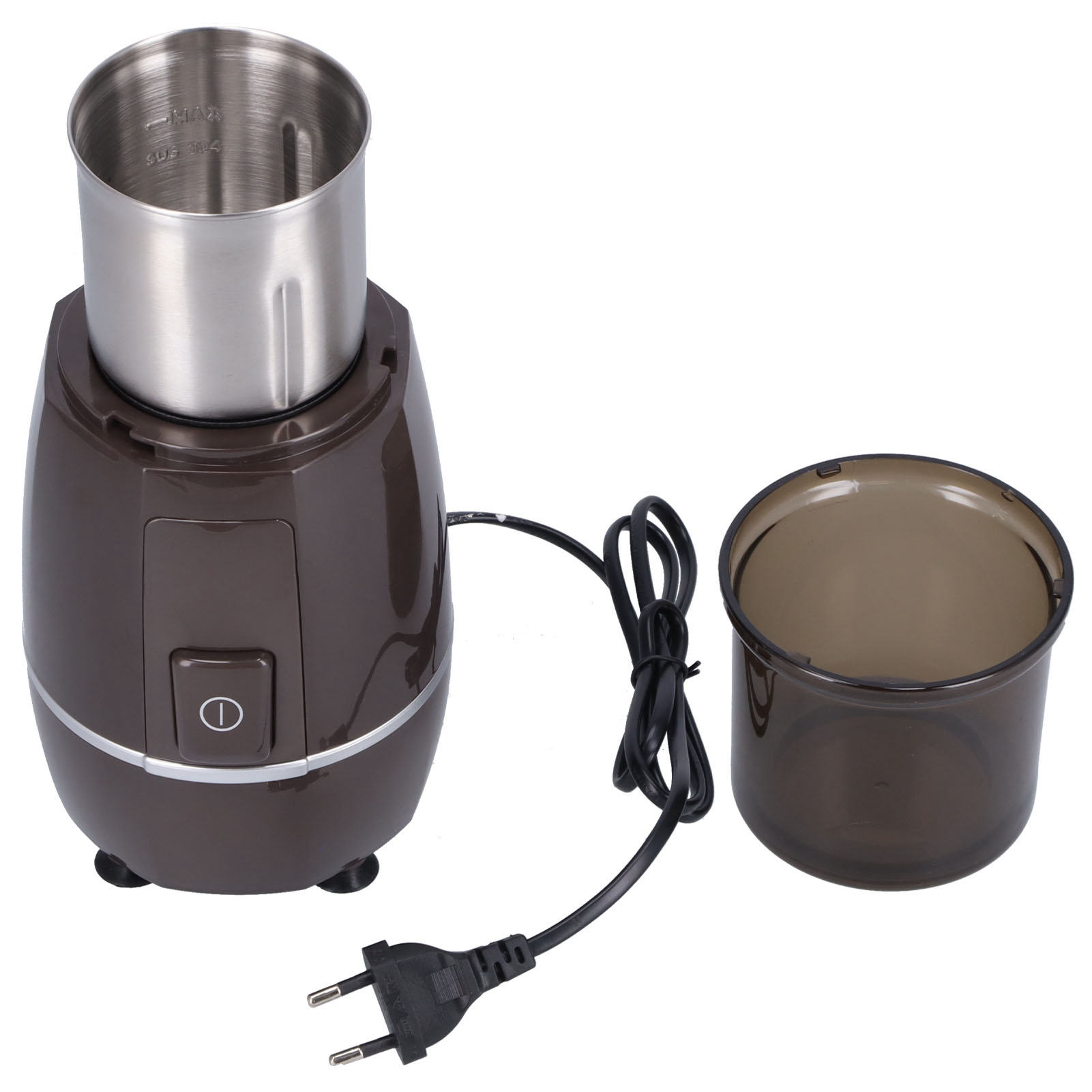Elektrische Kaffeemühle, Tragbar, Nuss- Und Getreidemühle Mit Edelstahlklinge Für Kaffee, Eu-stecker 220 V