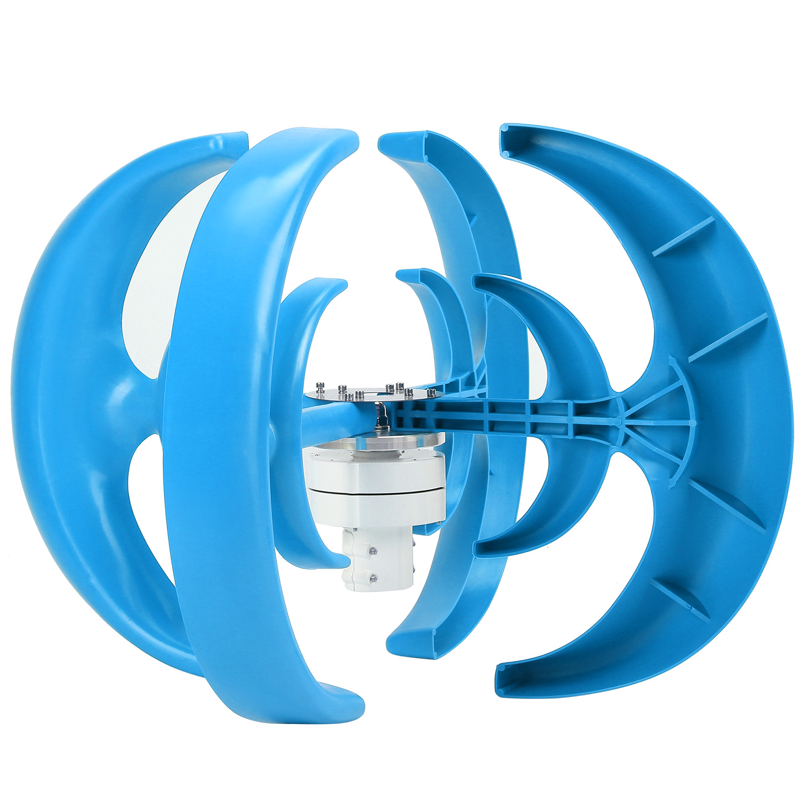 Windturbinen-bausatz 800w 4-blatt-generator Wechselstrommotor Solarsystem Laternentyp Doppelschicht Blau 24v