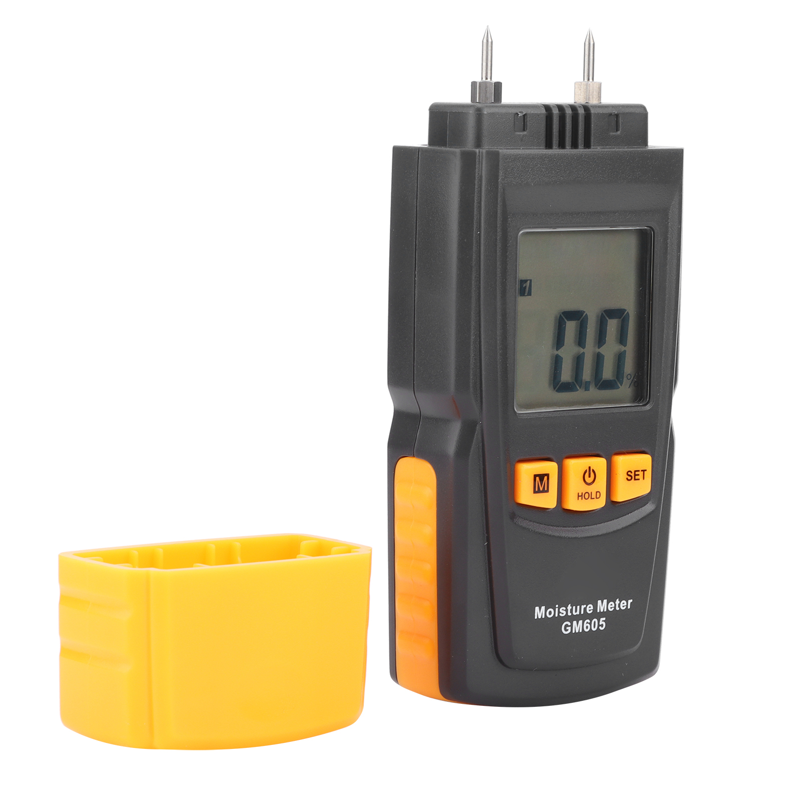 Gm605 Holzfeuchtemessgerät Mit Nadel, Tragbar, Lcd-hintergrundbeleuchtung, Wassergehaltsmessung