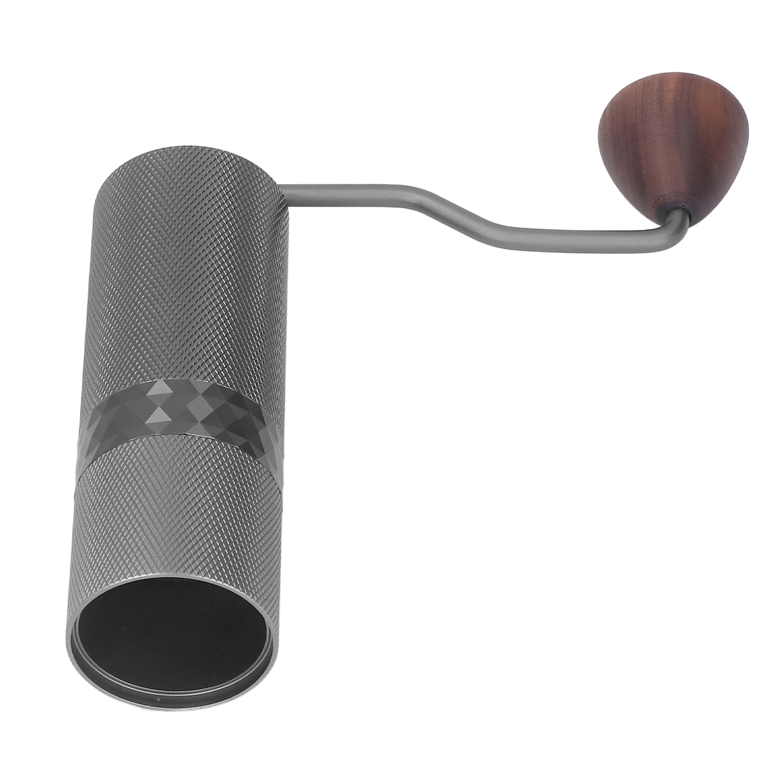 Manuelle Kaffeemühle, Tragbare Handkaffeemühle Für Zuhause, Graues Vollaluminiumgehäuse