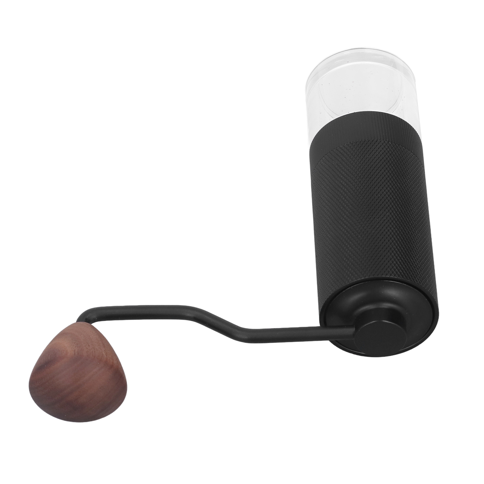 Manuelle Kaffeemühle, Tragbare Handkaffeemühle Für Zuhause, Schwarzer Transparenter Behälter