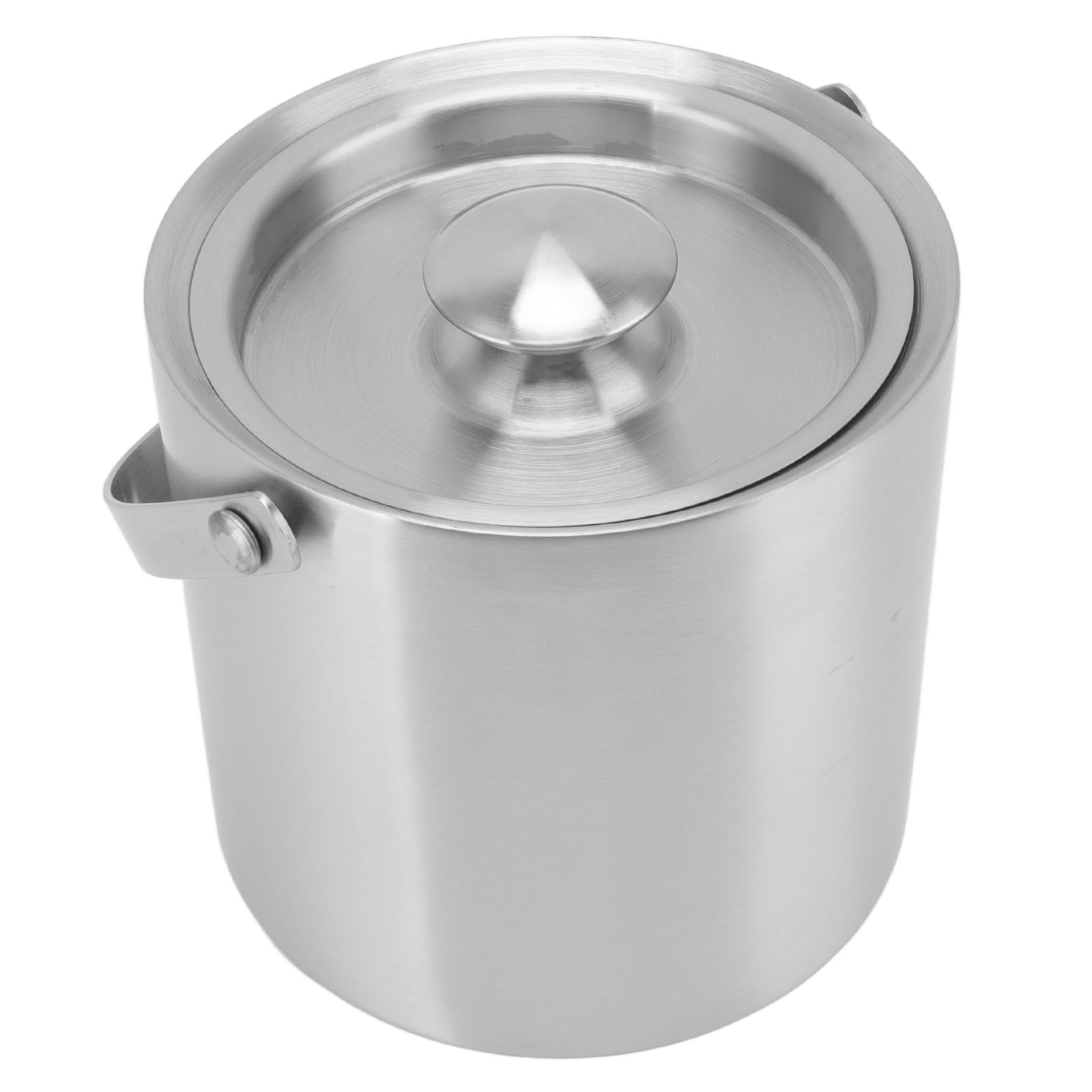 Doppelwandiger Eisbehälter Aus Edelstahl Für Wein, Champagner Und Bier, Mit Griff, 3 L, 19 X 17,2 Cm / 7,5 X 6,8 Zoll, Ideal Für Partys Und Bars.