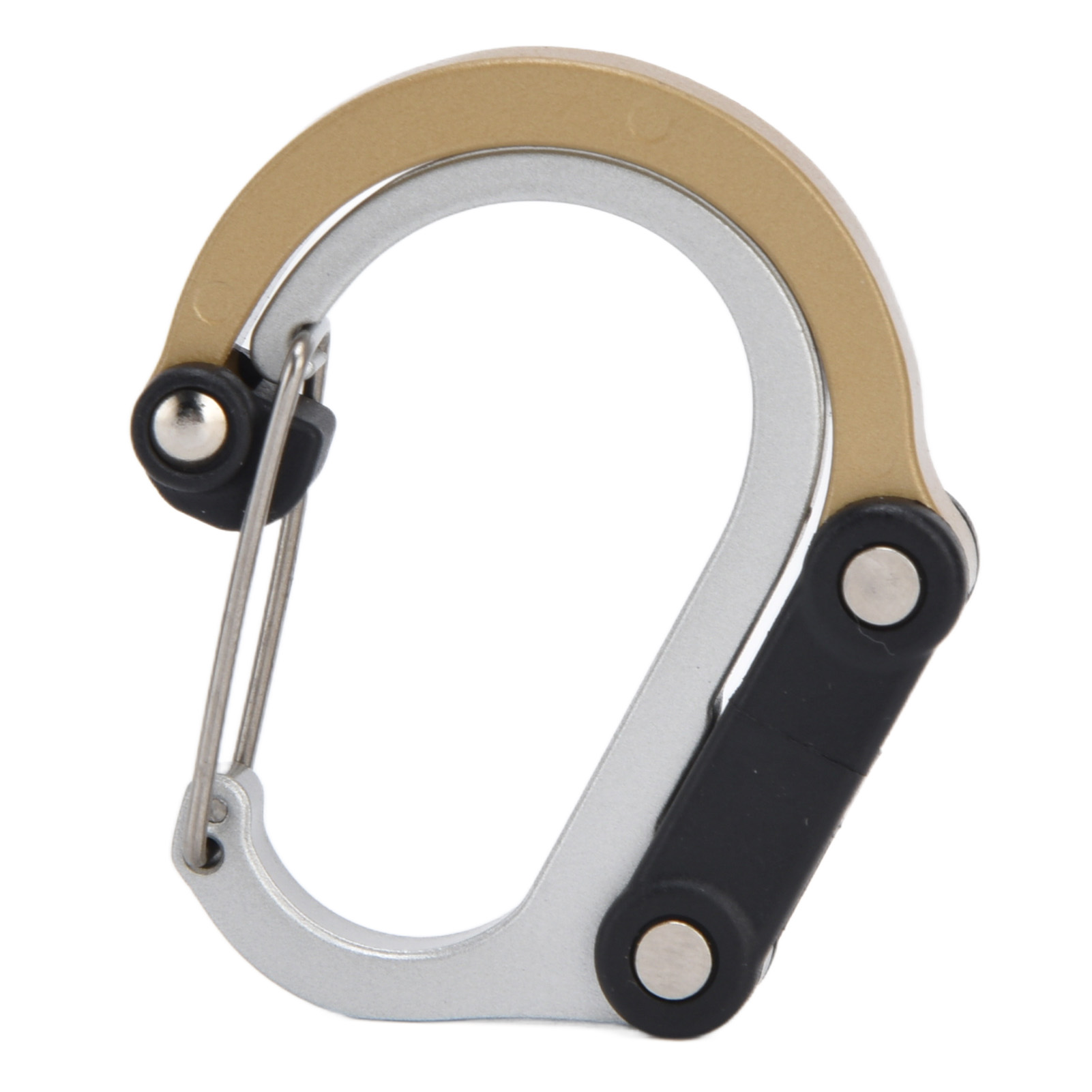 D-karabiner, Multifunktional, Aus Aluminiumlegierung, Tragbar, Für Kinderwagen, Reisen, Camping, Wandern, Gold