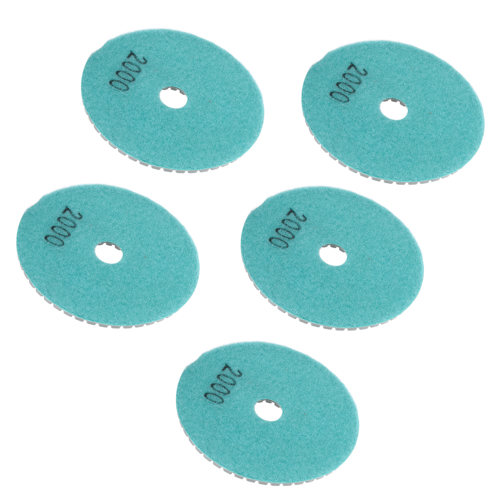 5-teiliges Set Mit 4-zoll-diamant-nasspolierpads, Weichen Schleifscheiben Für Marmor, Granit Und Keramik, Körnung 2000