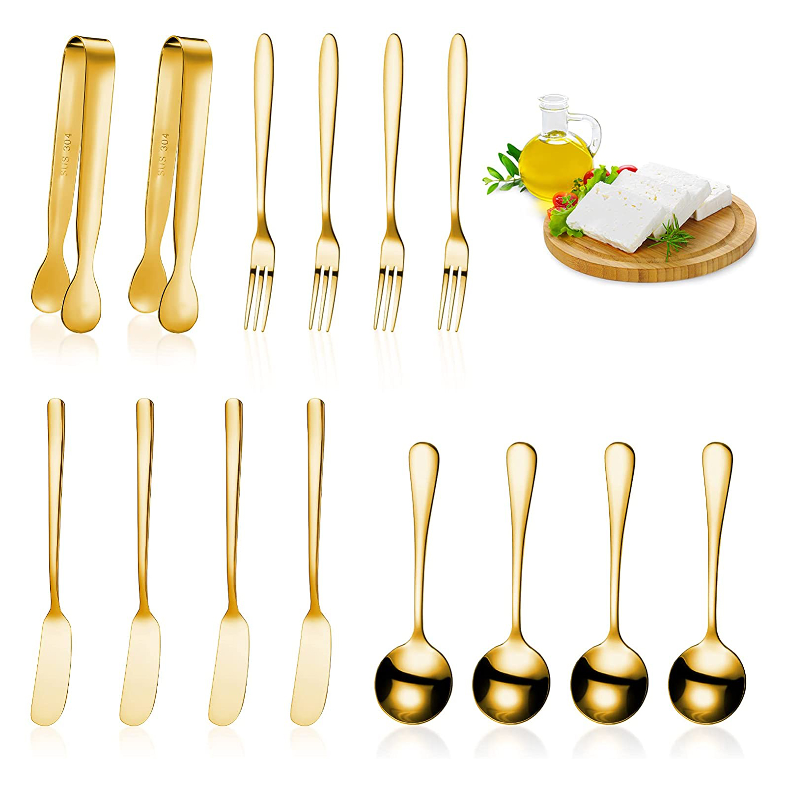 Käsebesteck-set, Streichmesser, Servierset Aus Edelstahl Für Desserts Und Vorspeisen