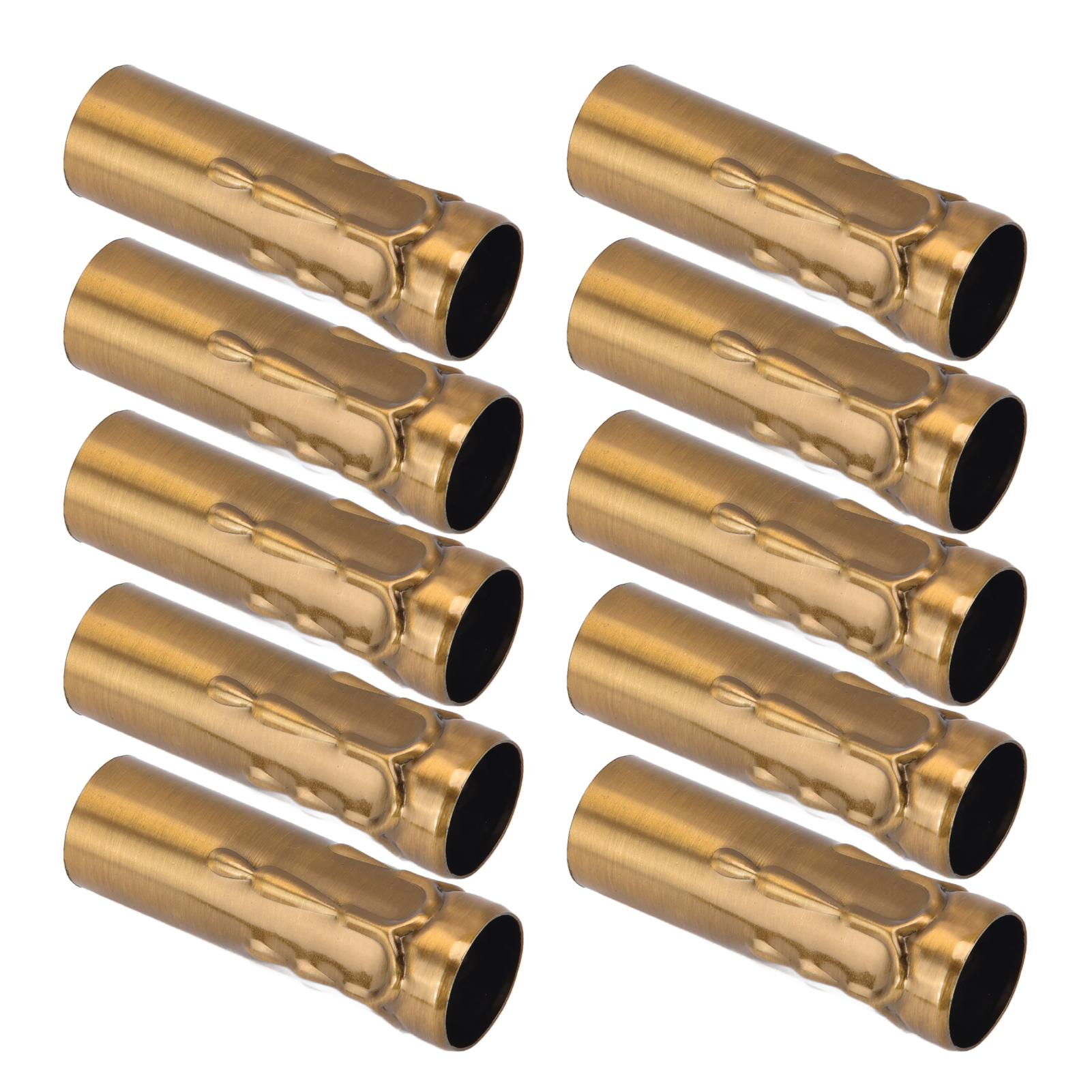 10 Stück E14 Metallröhrchen Für Kerzenlampenfassungen, Lampenfüße, Beleuchtungszubehör, 25 X 80 Mm, Gold/bronze