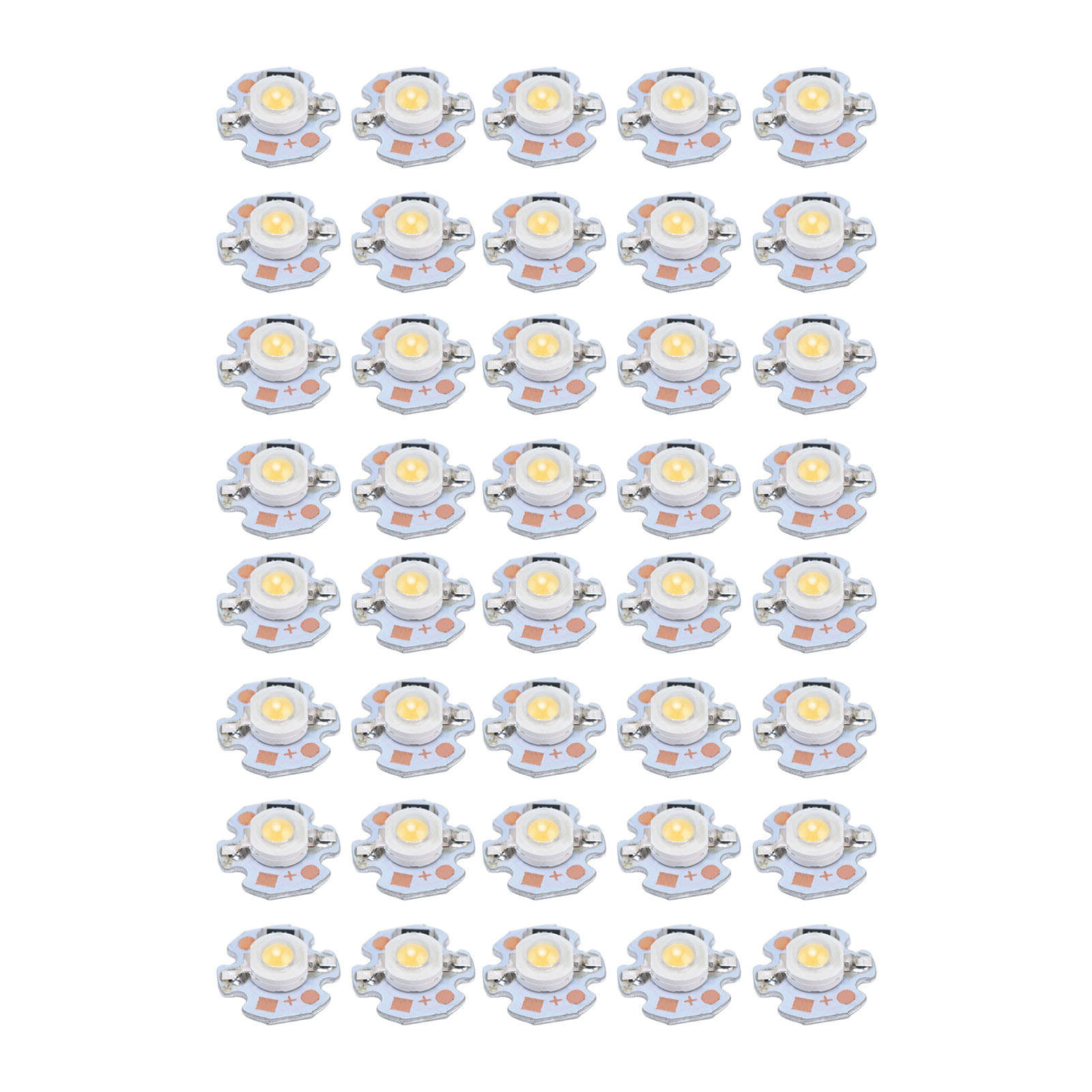 40 Led-chip-lampen, 1 W, 24 V, 16 Mm/0,6 Zoll Aluminiumsockel, Geringer Stromverbrauch, Für Taschenlampen Und Scheinwerfer, Warmes Licht