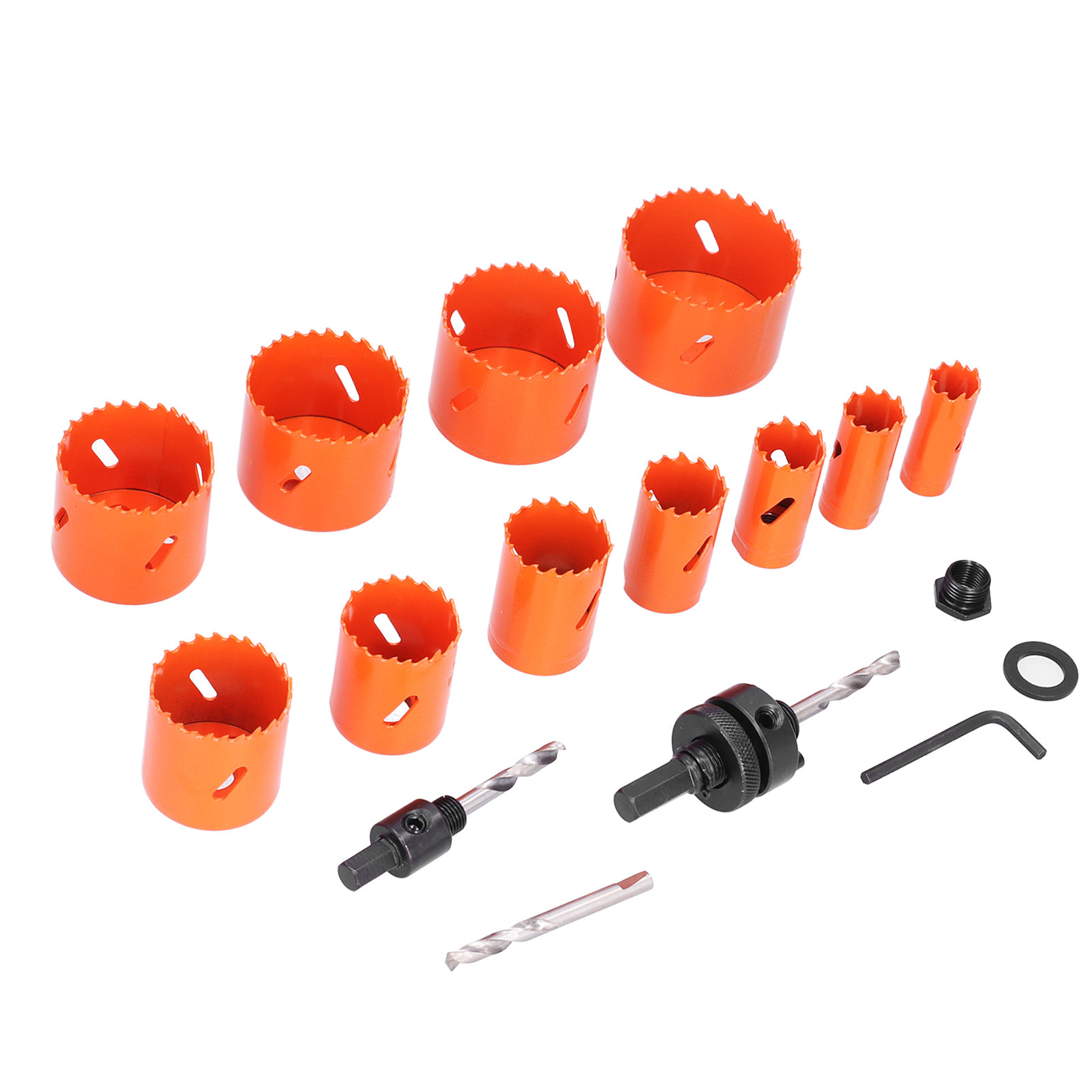 17-teiliges Lochsägen-set Mit Bimetall-schneider Und Hss-bohrern (3/4" Bis 2-1/2")