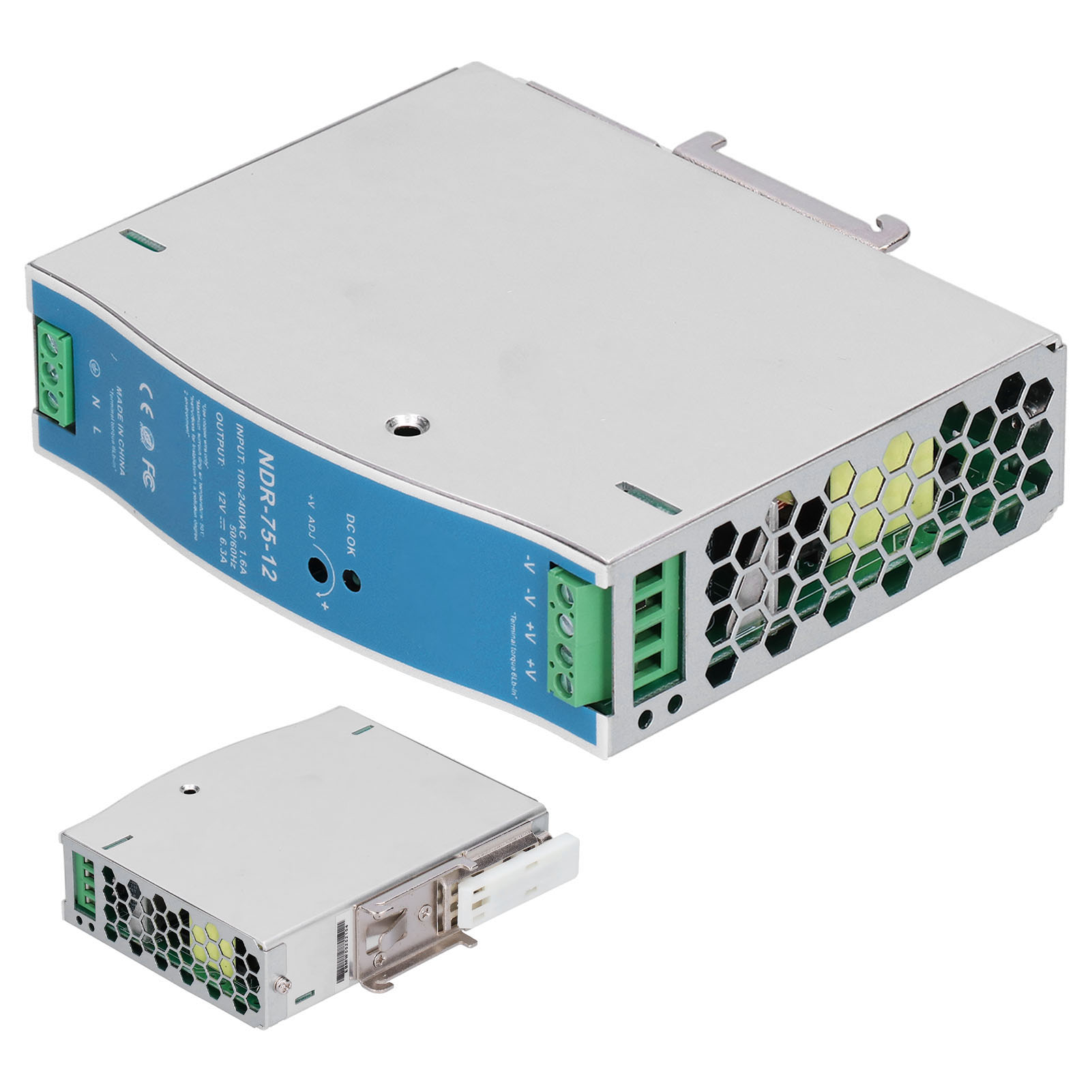 Ndr‑75‑12 Industrielles Schienennetzteil 6,3 A 75,6 W Mit Überlastschutz, Ac 100‑240 V