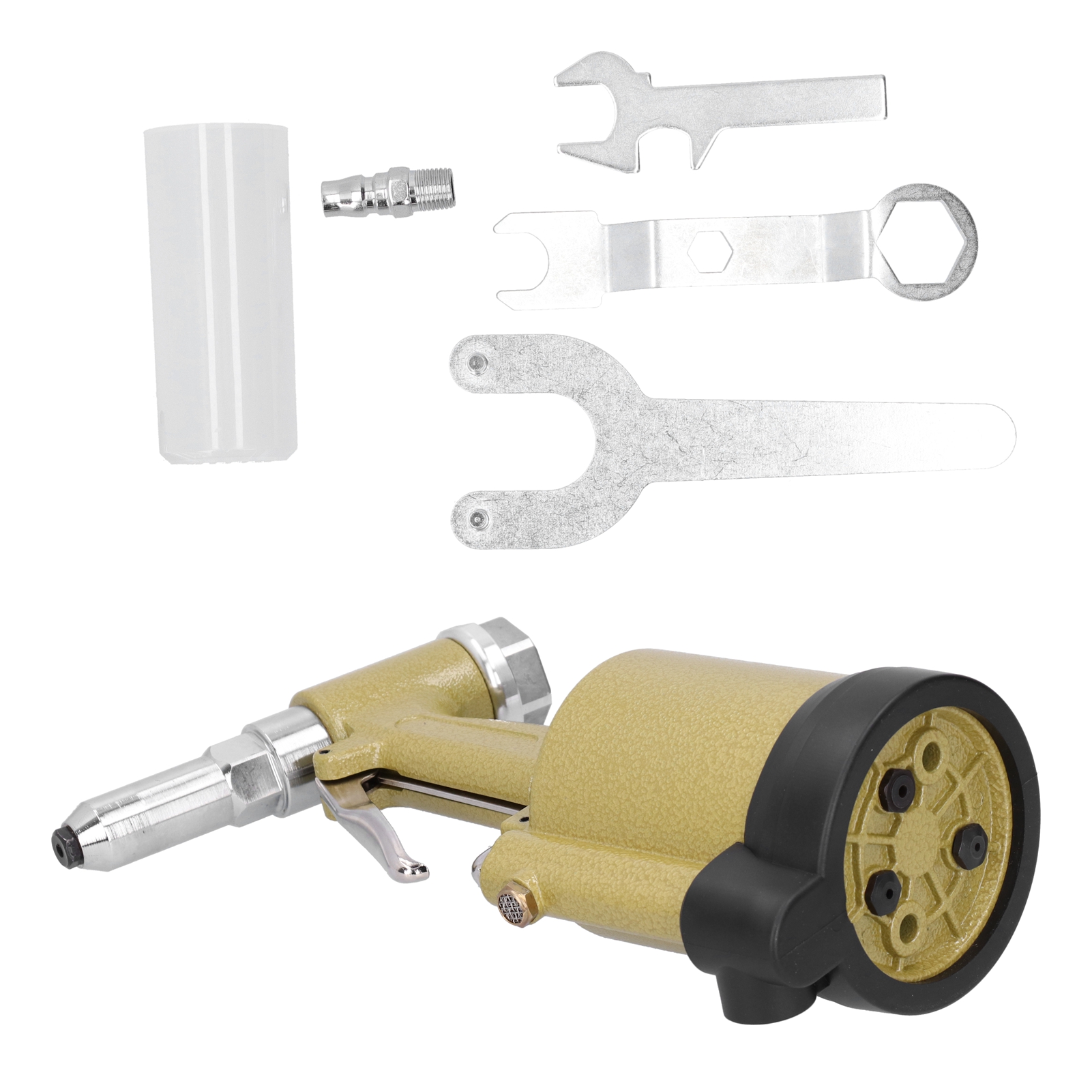 Hydraulische Pneumatische Nietpistole, Druckluftnietgerät, Industrienietwerkzeug Mit 3 Backen, Kp-703 Gold, Japanische Ausführung