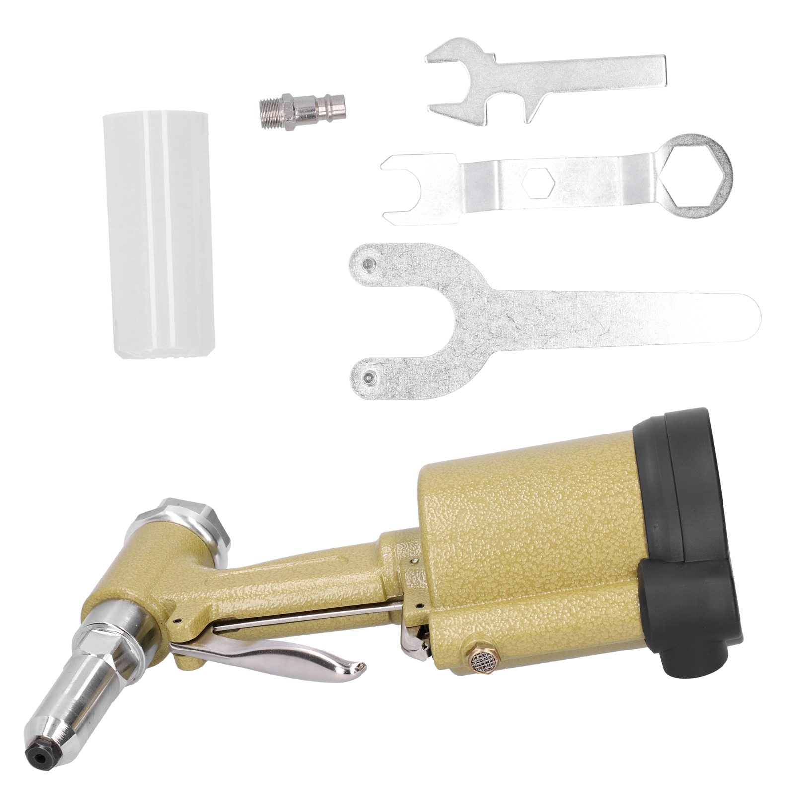 Hydraulische Pneumatische Nietpistole, Druckluftnietgerät, Industrienietwerkzeug Mit 3 Backen, Kp-703 Gold, Europäische Ausführung