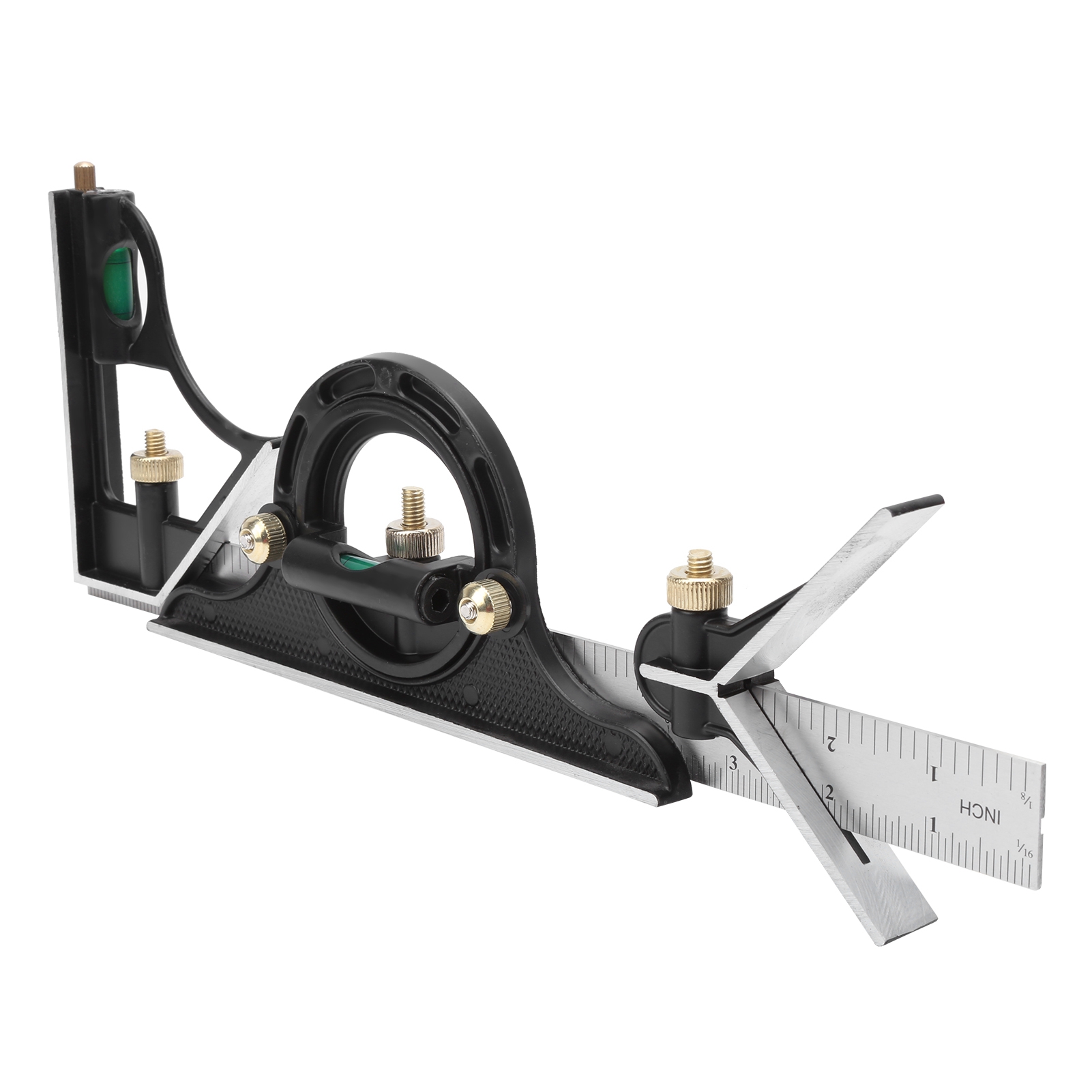 300 Mm Multifunktions-winkelmesser Aus Edelstahl, Kombinationswinkel Und Winkelmesser