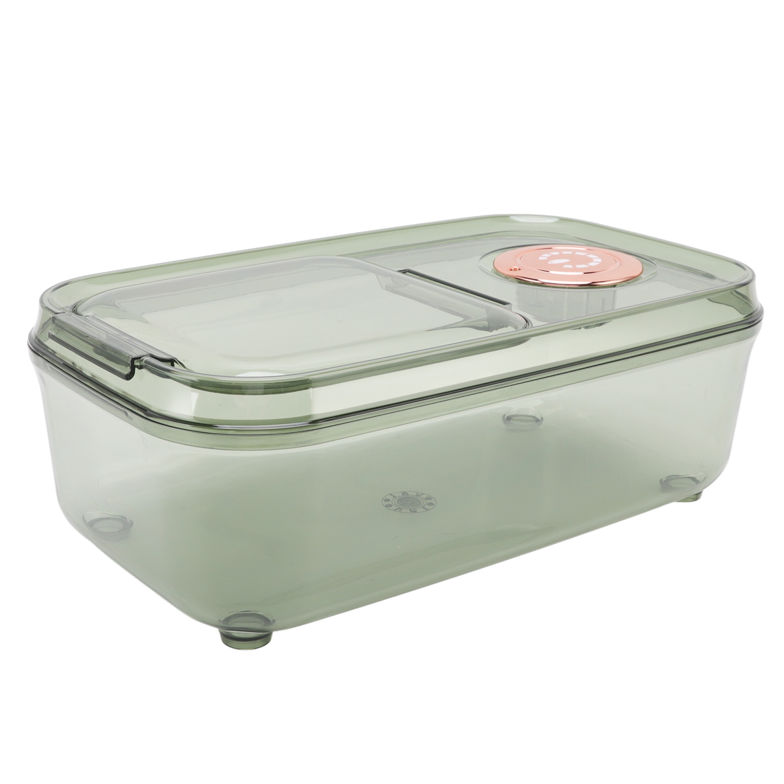 Transparenter Reiskorn-aufbewahrungsbehälter, Insektensicherer Lebensmittelbehälter Mit Klappdeckel Und Messbecher, 10 Kg, Transparent Grün