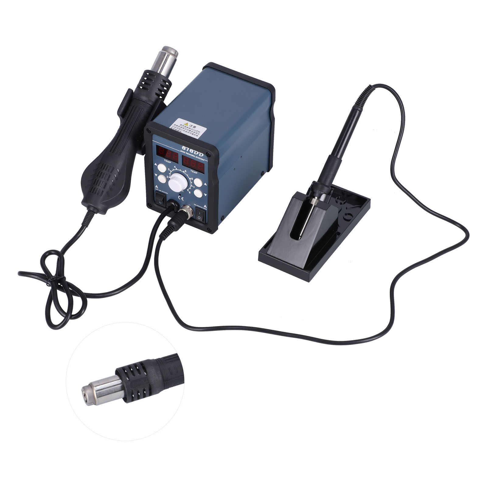 Lötstation Mit Heißluftfunktion, 2-in-1, Konstanttemperatur, 878dd, Eu-stecker, 220 V Ac