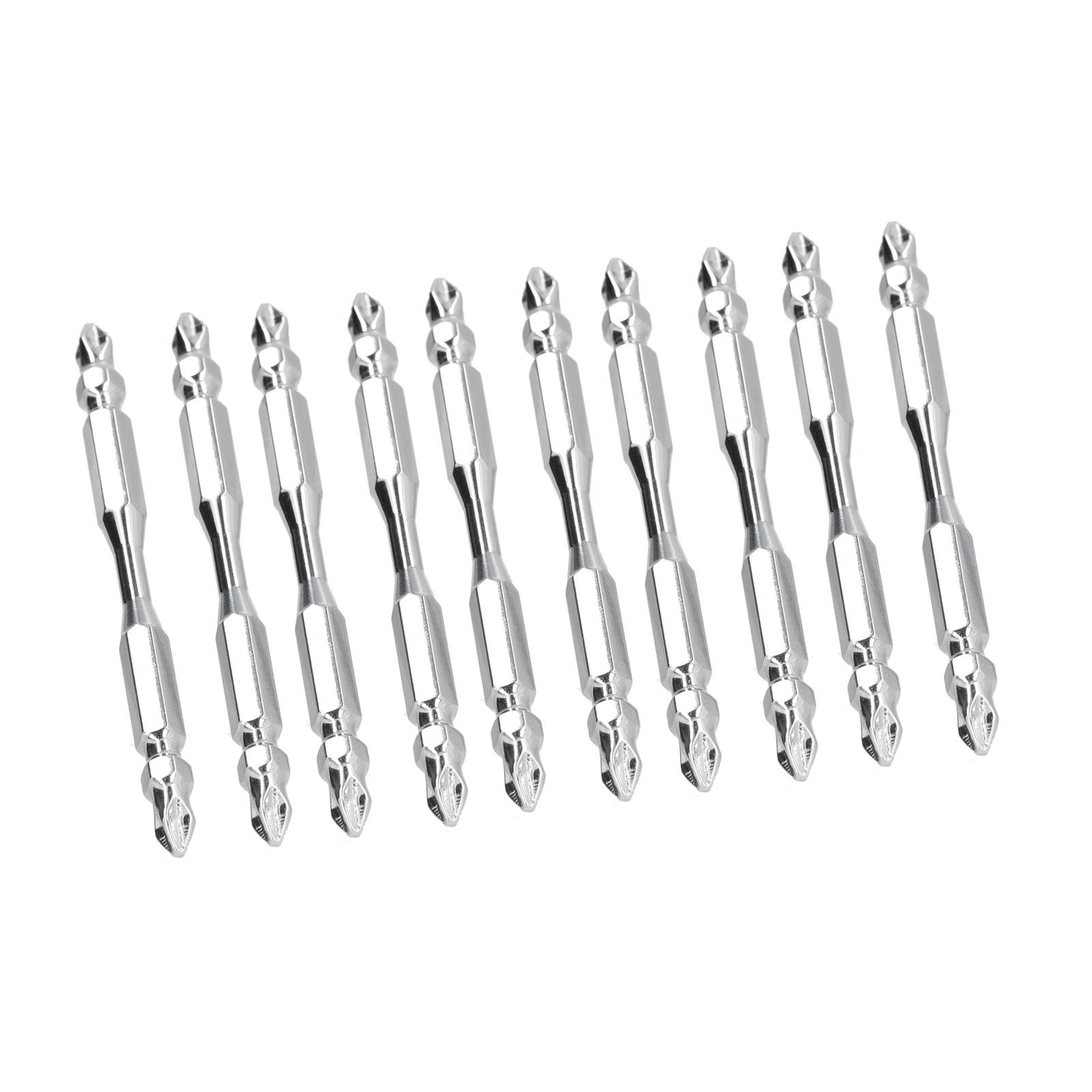10 Stück Kreuzschlitzschraubendreher-bits, Stark Magnetisch, Rutschfest, 2-seitig, Aus K5-legierungsstahl Für Elektrische Bohrmaschinen