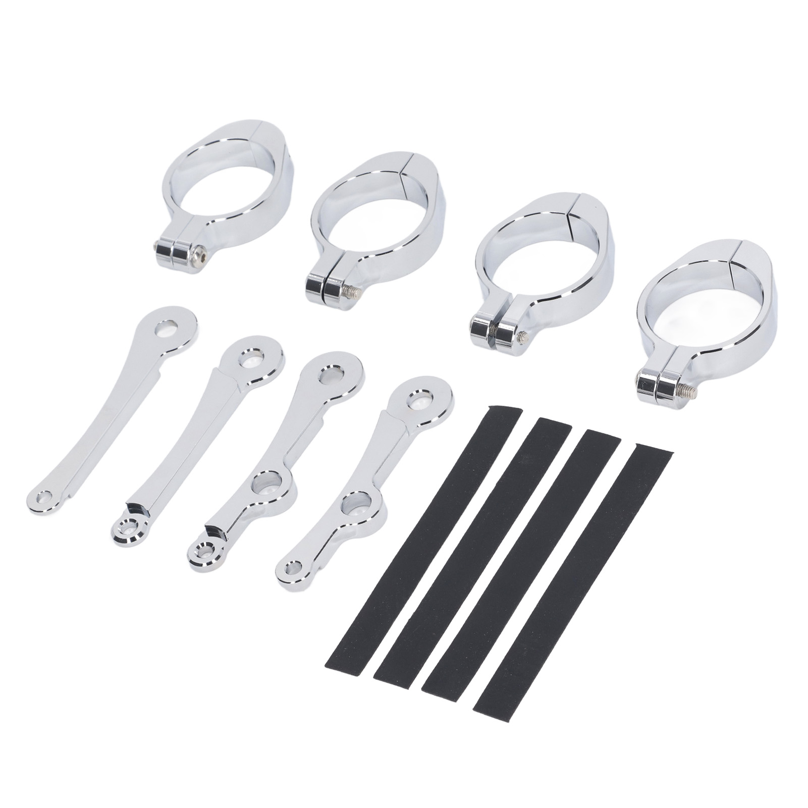 Motorradscheinwerfer-halterung 39 Bis 41 Mm, Glänzend Silberfarbene Oberfläche, Cnc-gefräst, Ersatzteil Für Suzuki