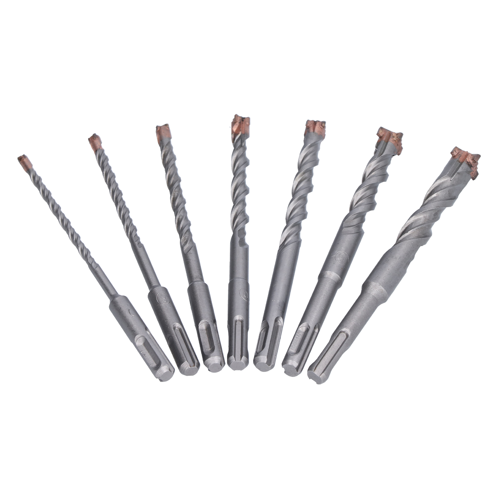 7-teiliges Bohrer-set, 3/8 Zoll Hartmetall, Kreuzkopf, Rundgriff, 160 Mm Betonbohrer Für Die Mechanische Bearbeitung