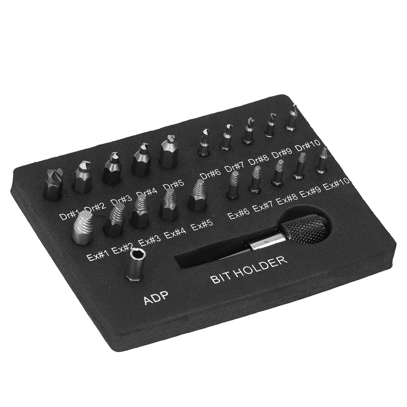 22-teiliges Set Ausdreher Für Beschädigte Schrauben, Abgerissene Und Abgebrochene Bolzen, Universell Einsetzbar, Hss-schraubendreher, 60 Mm, Schwarz Gerändelt