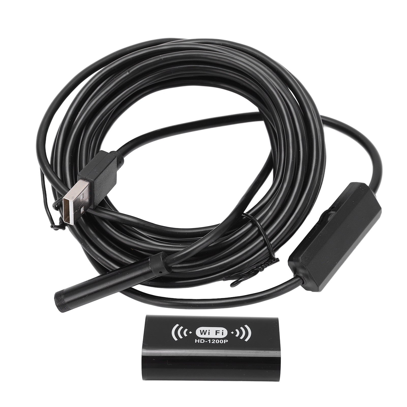 F130 8mm Wlan-endoskop, Starres Kabel, Hd, Wasserdicht, Industrie-endoskop Für Computer, Smartphone, 2 M / 6,6 Fuß