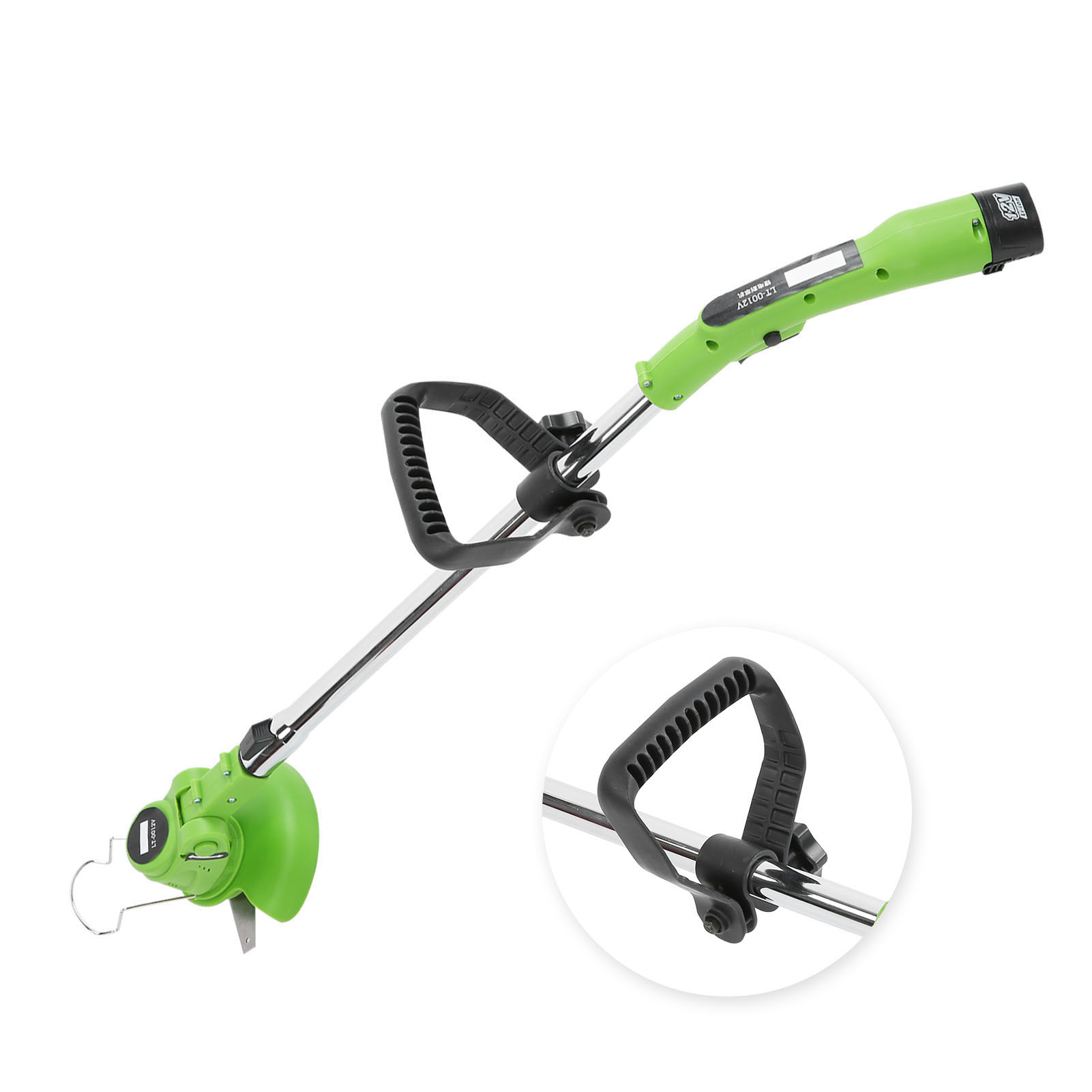 Hilda Elektro-rasenmäher 12v, Ausziehbarer, Wiederaufladbarer Glas-unkrauttrimmer, 100-240v, Eu-stecker