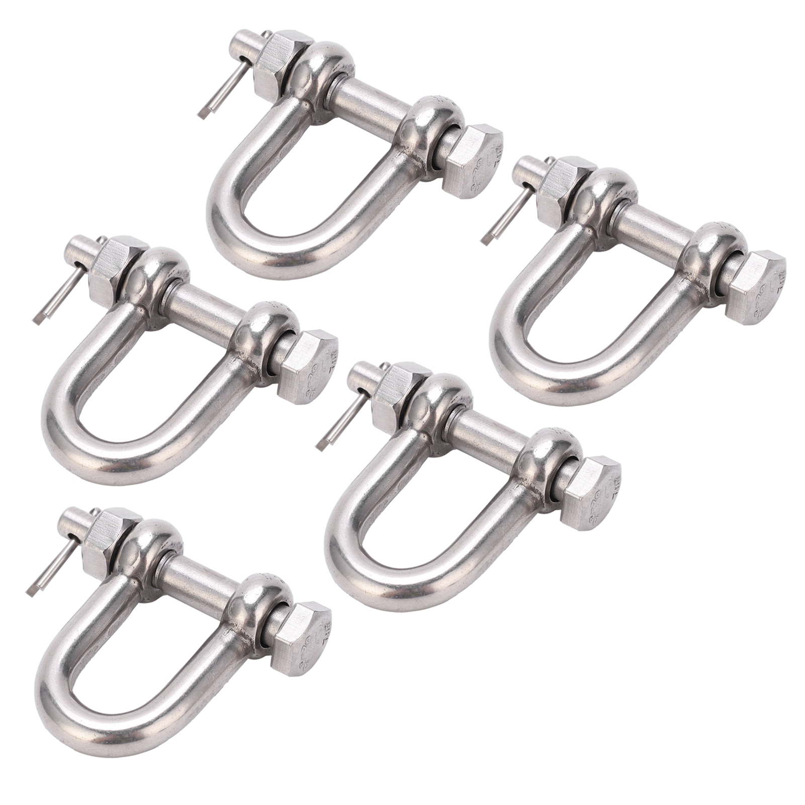 5 Stück D-ring-ankerschäkel-schraubbolzen Mit Versicherung, Edelstahl 304, Marine- Und Landhebetechnik, M8