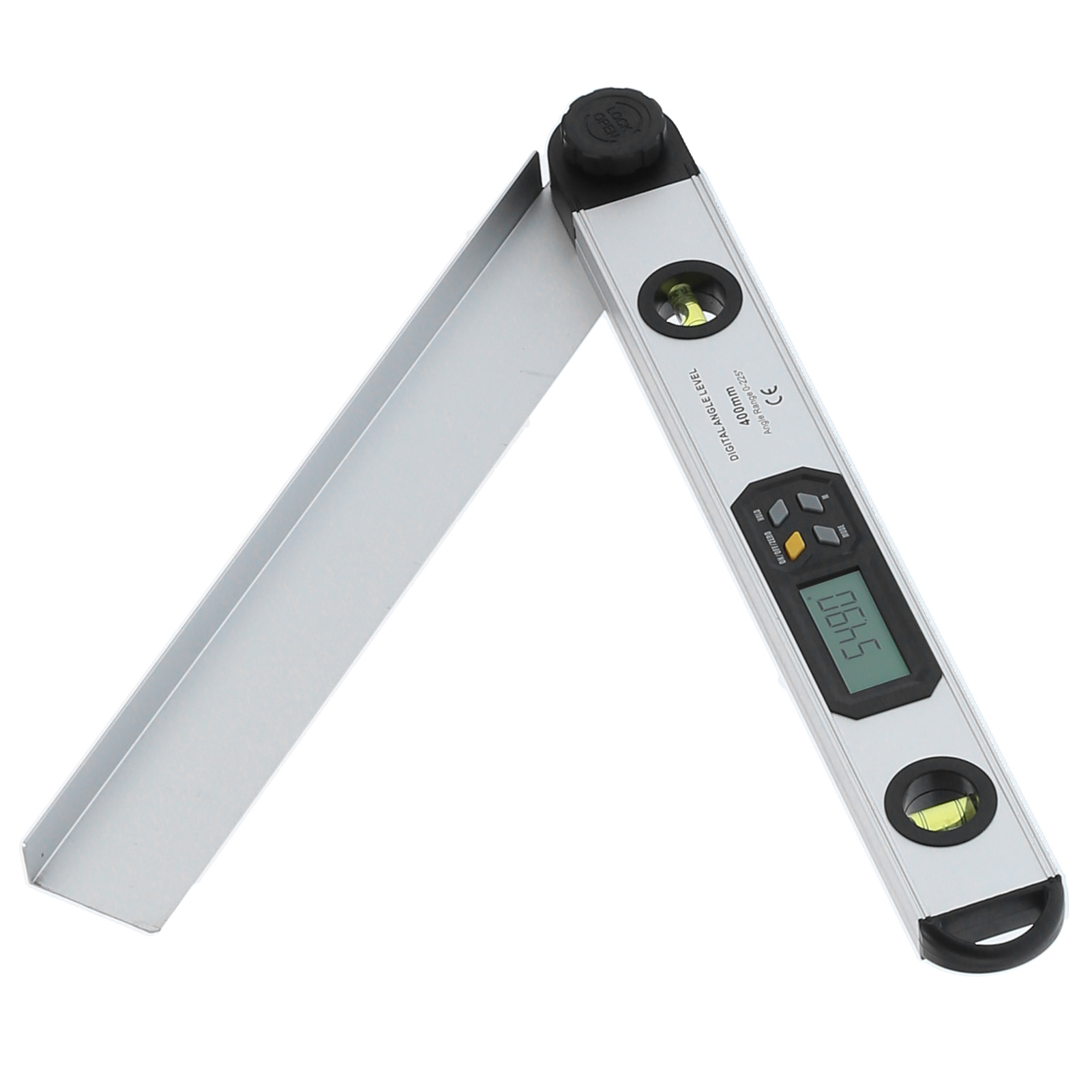 Digitales Winkelmessgerät Mit Led-beleuchtung, 2 Zoll, Elektronische Wasserwaage, Winkelmesser, 400 Mm, Inklusive Tasche