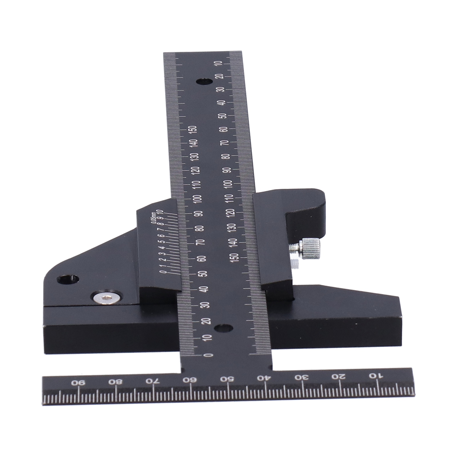 Gerades T-förmiges Anreißlineal Aus Aluminiumlegierung, Messwerkzeug Für Die Holzbearbeitung, 0–150 Mm, 0,05 Mm