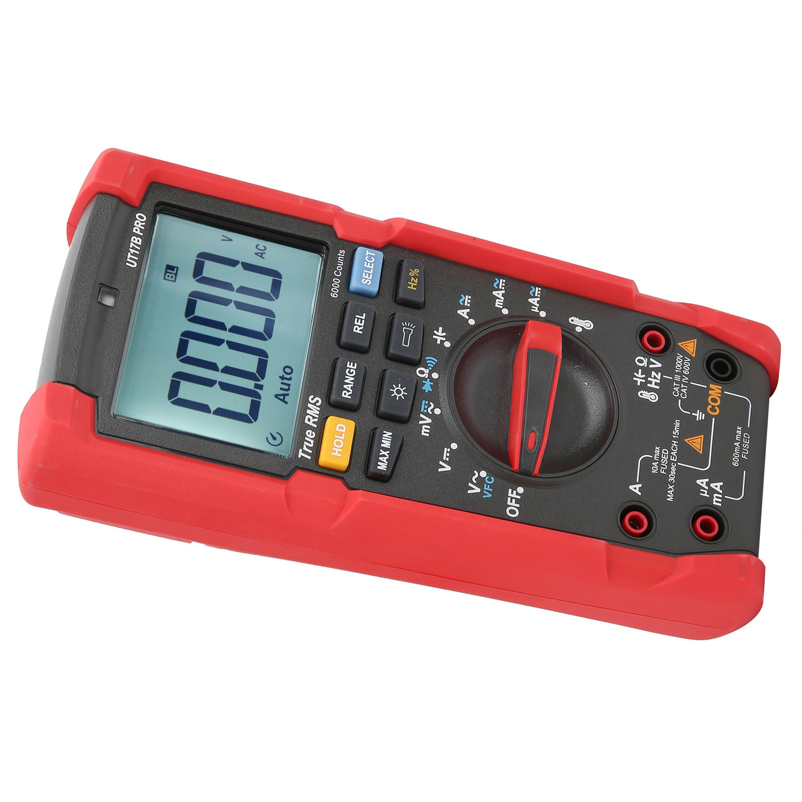 Ut17b Pro Digitalmultimeter True Rms Ac/dc Spannungs-, Strom-, Widerstands- Und Kapazitätsmessgerät