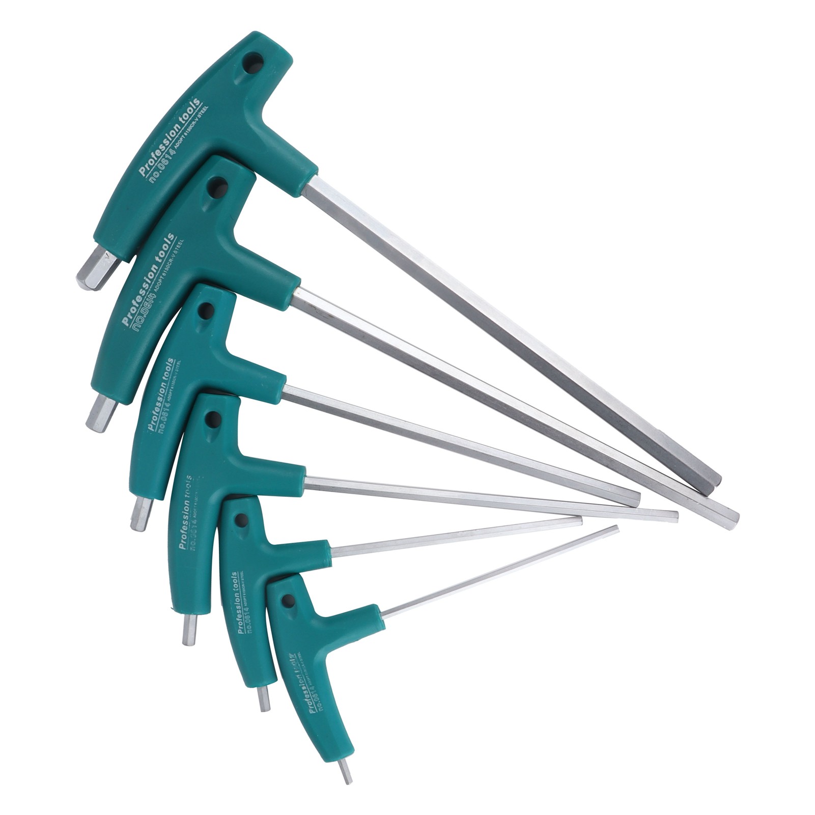 6-teiliges T-griff-sechskantschlüssel-set, Reparaturwerkzeug, Hardware, Stahl 45 H3 H4 H5 H6 H8 H10