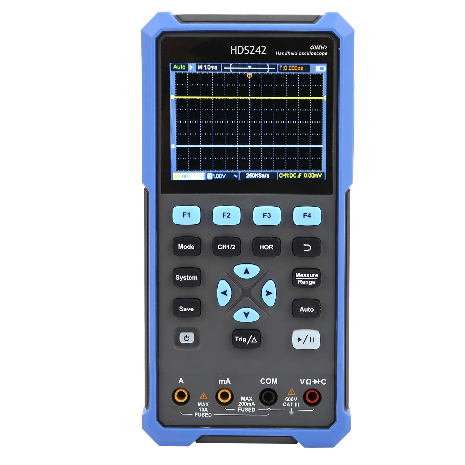 Hds242 Handoszilloskop, Multimeter, Signalquelle, Wellenformgenerator, Multifunktionstester, Eu-stecker, 100–240 V