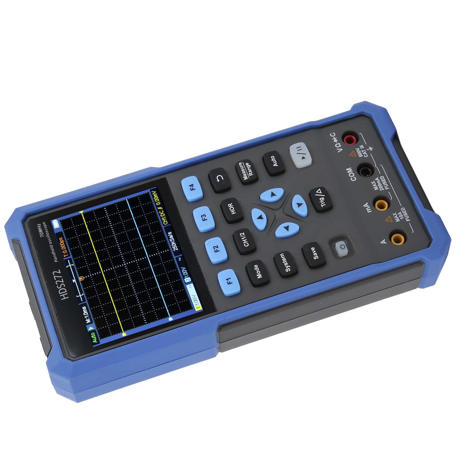 Hds272 Handoszilloskop-multimeter-tester Mit 3,5-zoll-lcd-display, 70 Mhz Bandbreite (eu 100–240 V)