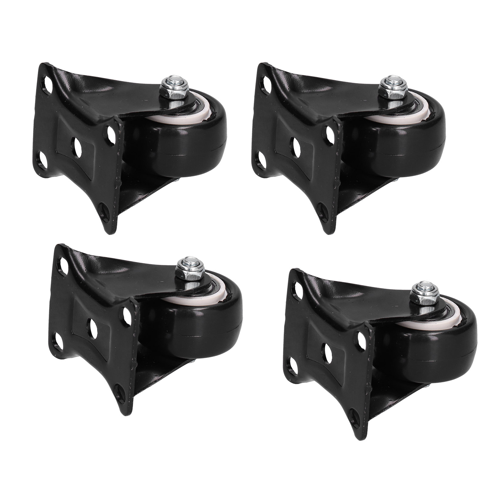 4 Stück Schwerlast-lenkrollen, 40 Mm Durchmesser, Lenkrollenzubehör Für Wagen, Koffer Und Werkzeugkästen, Schwarz