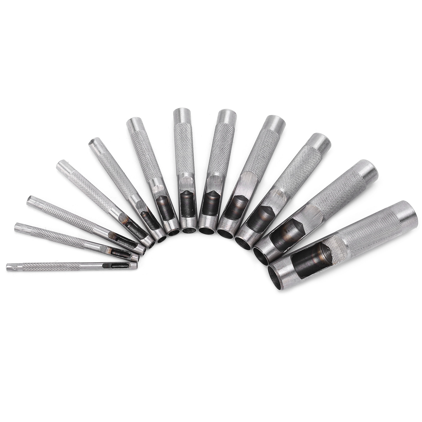 12-teiliges Locher-set Für Gürtel Und Leder, Hohllocher Aus Kohlenstoffstahl, Multifunktions-handwerkzeug, 316 Mm