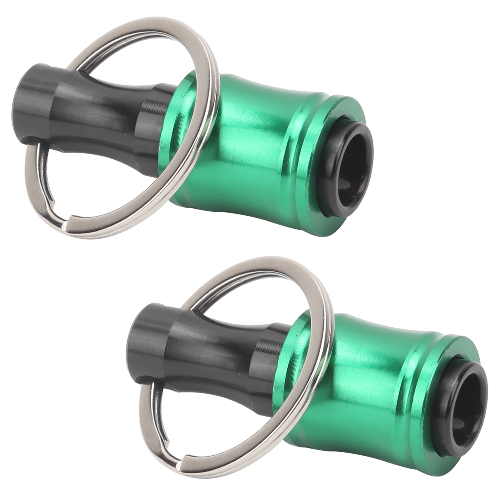 2 Stück Schraubendreher-bit-halter Schlüsselanhänger Verlängerungsstange Schnellverschluss-adapter Werkzeug Aluminiumlegierung Grün