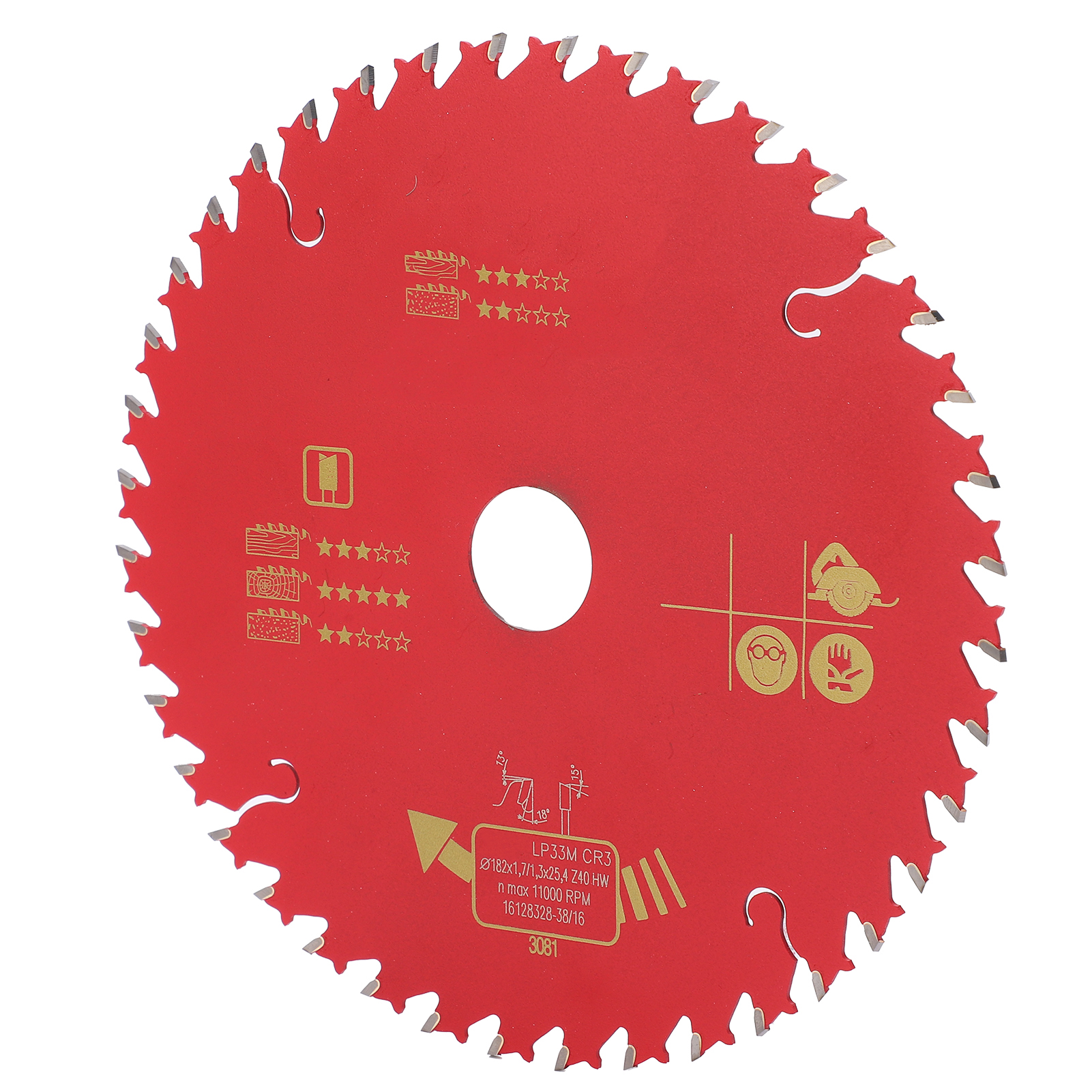 Hartmetall-sägeblatt 40t 11000 U/min Präzisionstrennscheibe Für Holzbearbeitungswerkzeuge 182x1,7x25,4-40t