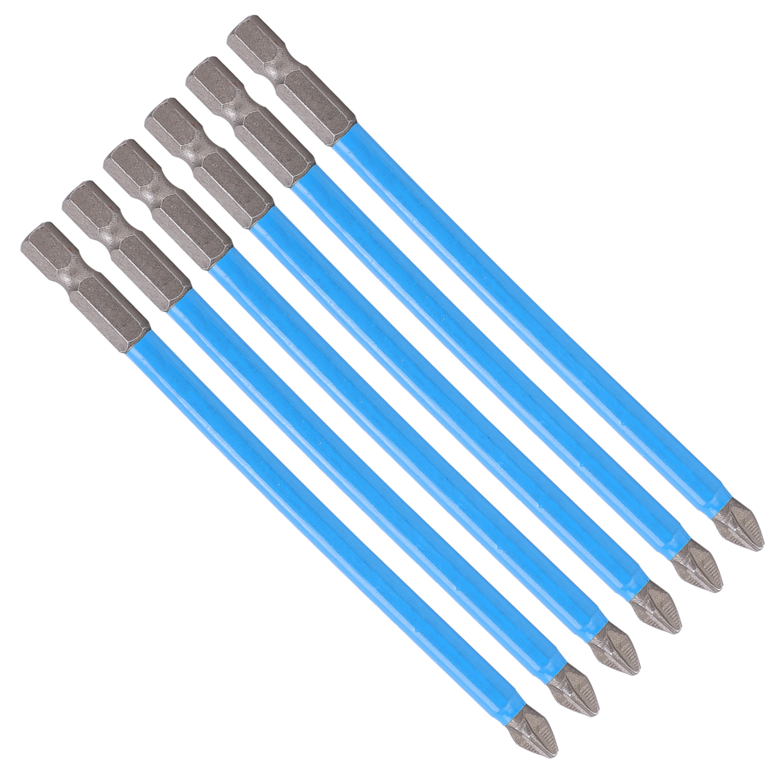 10-teiliges Set Ph2-elektro-kreuzschlitzschraubendreherbits, 125 Mm, Rutschfest, Magnetisch