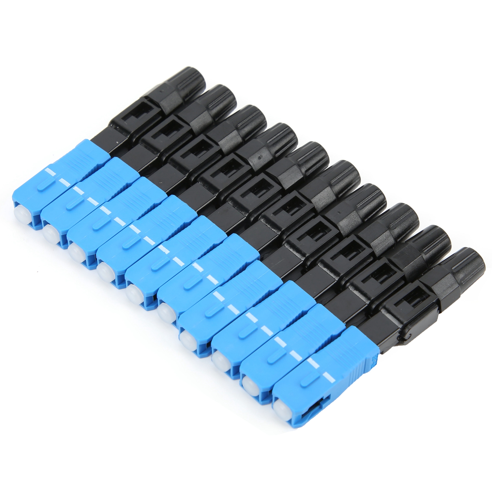 50 Stück Sc Upcc Glasfaser-schnellverbinderadapter Für Optische Kommunikation Blau