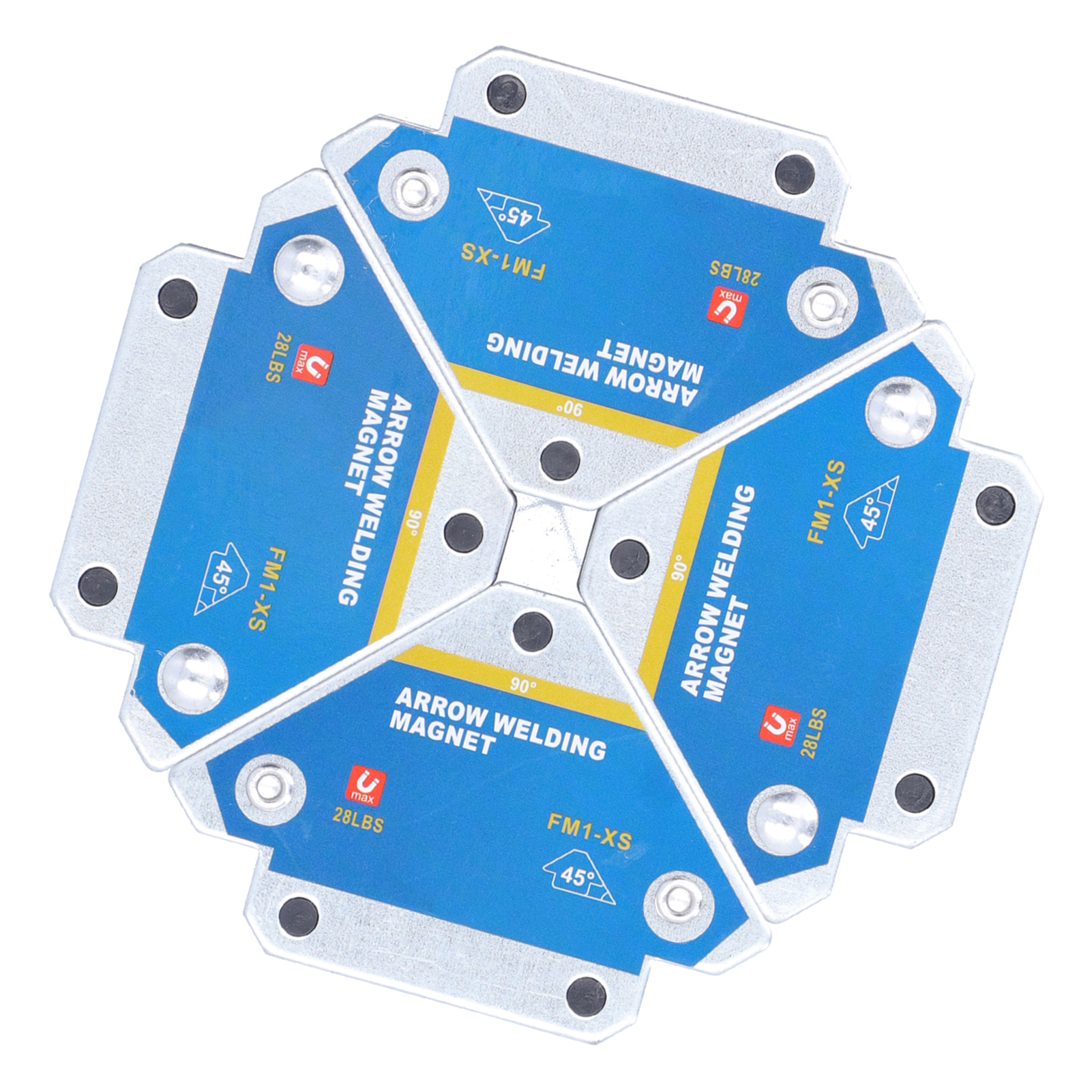 4-teiliges Set Magnetischer Schweißhalterungen (28 Lbs) Mit Pfeilmagneten, Befestigungswerkzeug-set Für Schweißgeräte