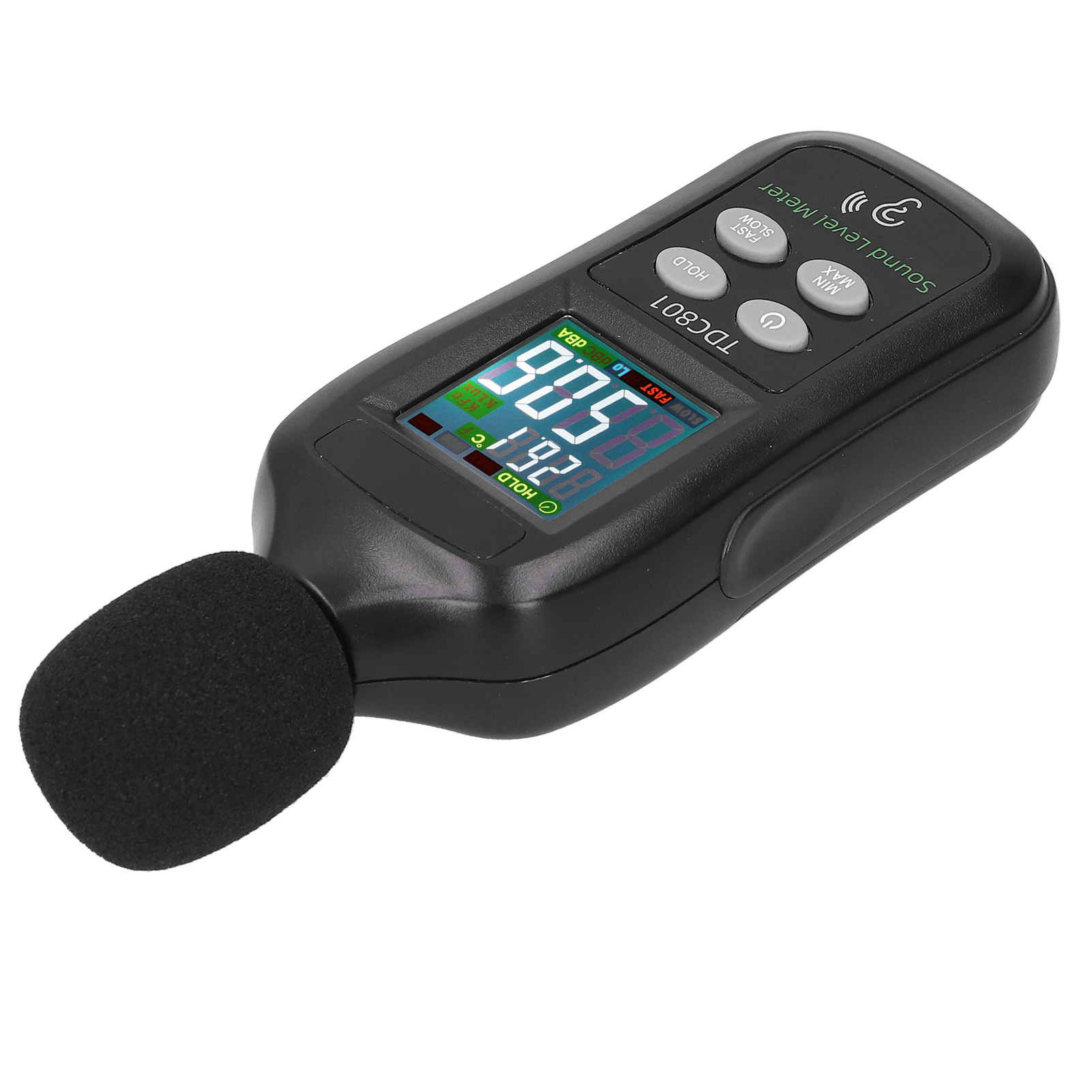 Tdc801 Dezibel-tester Mit Lcd-anzeige, Digitales Schallpegelmessgerät, Monitor 35 Db–135 Db