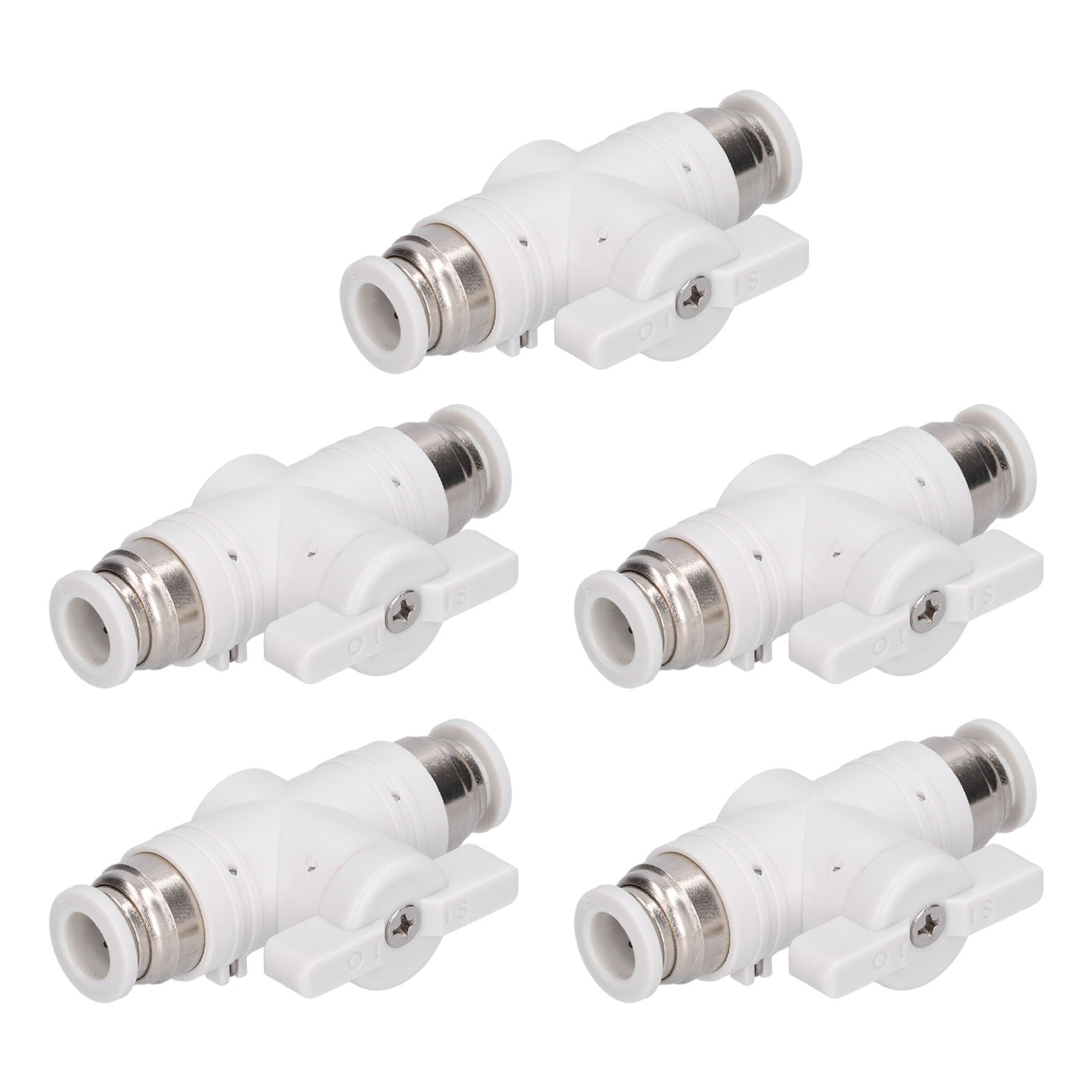 5 Stück Pneumatische Ventilverschraubung, Manueller Luftstromregler, Schnellverriegelungsanschluss Buc-8