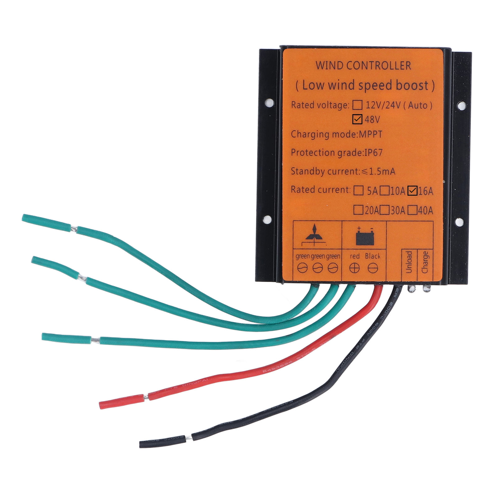 48v 600w Mppt-laderegler Für Windkraftanlagen, Niederspannungslast, Schutzart Ip67, 16a Aufwärtswandler
