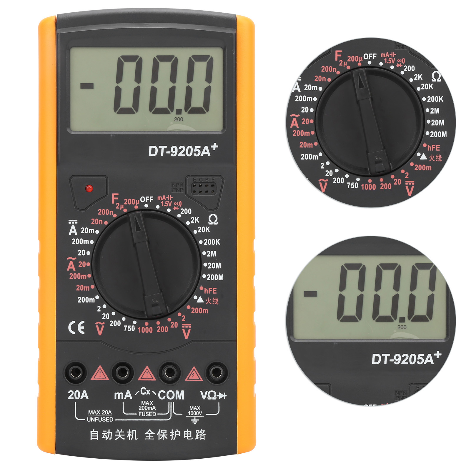 Dt-92050a Digitales Multimeter, Funkstabil, Hochpräzise, Tragbarer Spannungs- Und Strommesser (gleich- Und Wechselstrom).
